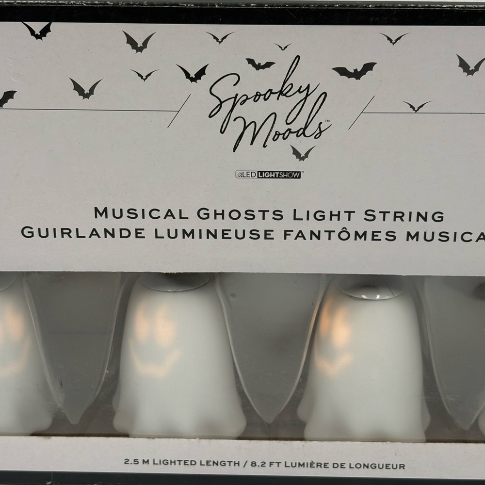 Gemmy Spooky Moods Musical Ghosts Light String Sings Ghostbusters NIB - Picture 3 of 6